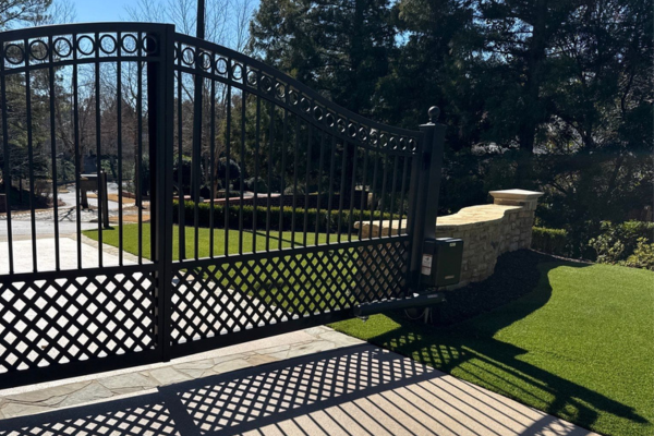 Stone Retaining Wall at Driveway Entrance